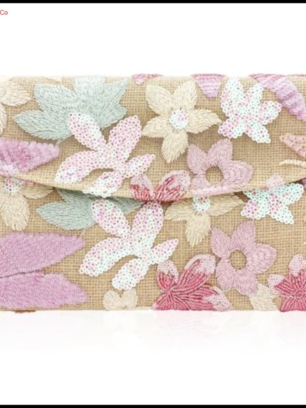 Embroidered Sequin Floral Clutch Purse Beaded Envelope Evening Bag for Women